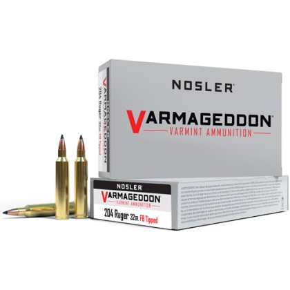 NOSLER VARMAGEDDON 204 RUGER 32GR FBT 20RD 20BX/CS