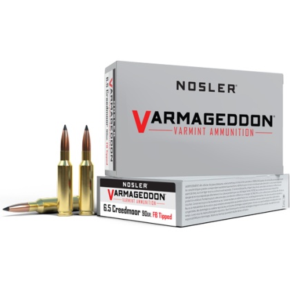 NOSLER VARMAGEDDON 6.5 CM 90GR FBT 20RD 10BX/CS