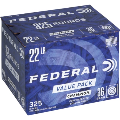 FEDERAL 22LR 36GR HP 1260FPS 325RD 10BX/CS