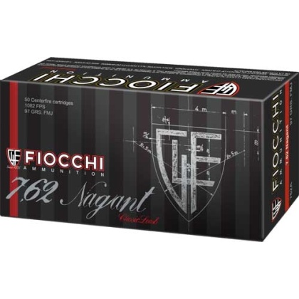 FIOCCHI 7.62 NAGANT 98GR FMJ 50RD 20BX/CS