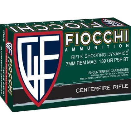 FIOCCHI 7MM REM MAG 139GR PSP 20RD 10BX/CS