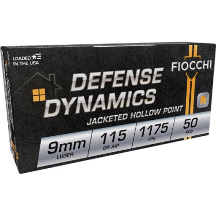 FIOCCHI 9MM LUGER 115GR JHP 50RD 20BX/CS