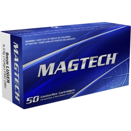 MAGTECH 9MM LUGER 124GR FMJ-RN 50RD 20BX/CS