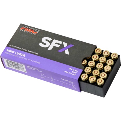 PMC 9MM LUGER 124GR SFX HP 50RD 20BX/CS