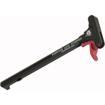 ODIN EXTENDED CHARGING HANDLE RED FOR AR-15