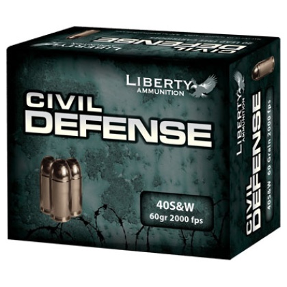 LIBERTY CIVIL DEFENSE 40 SW 60GR HP 20RD 10BX/CS