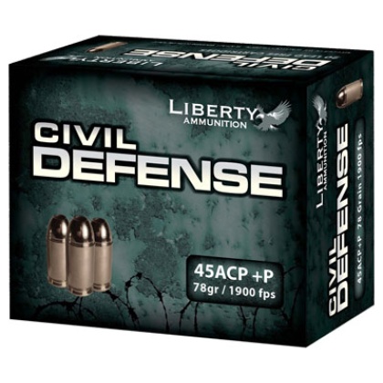 LIBERTY CIVIL DEFENSE 45 ACP 78GR HP 20RD 10BX/CS