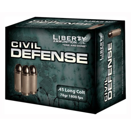 LIBERTY CIVIL DEFENSE 45 LC 78GR HP 20RD 10BX/CS