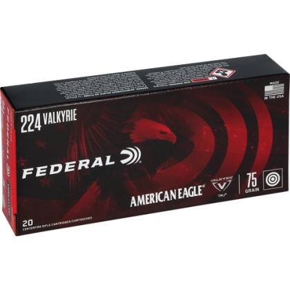 FEDERAL AE 224 VALKYRIE 75GR FMJ 20RD 10BX/CS