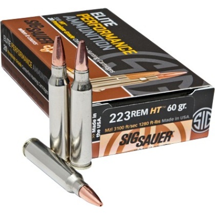 SIG 223 REM 60GR HT ELITE HUNTING 20RD 10BX/CS