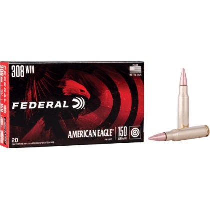 FEDERAL AE 308 WIN 150GR FMJ-BT 20RD 25BX/CS