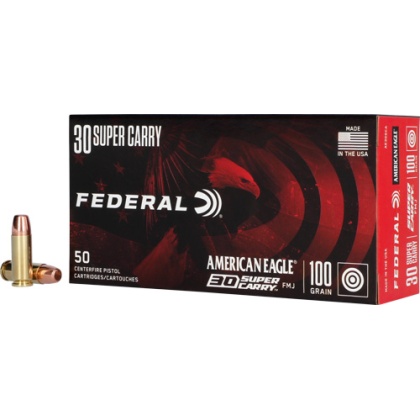 FEDERAL AE 30 SUPER CARRY 100GR FMJ 50RD 20BX/CS