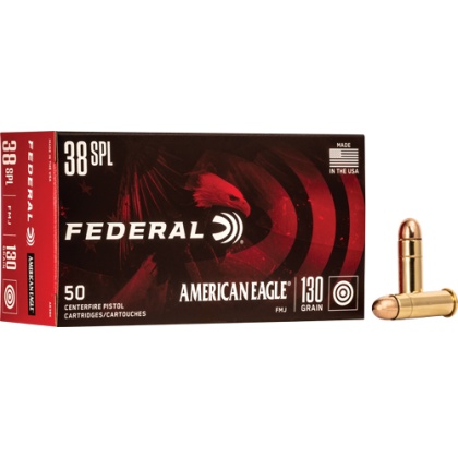 FEDERAL AE 38 SPECIAL 130GR FMJ 50RD 20BX/CS