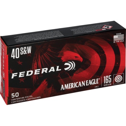 FEDERAL AE 40 SW 165GR FMJ-TC 50RD 20BX/CS