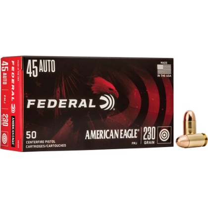 FEDERAL AE 45 ACP 230GR FMJ 50RD 20BX/CS