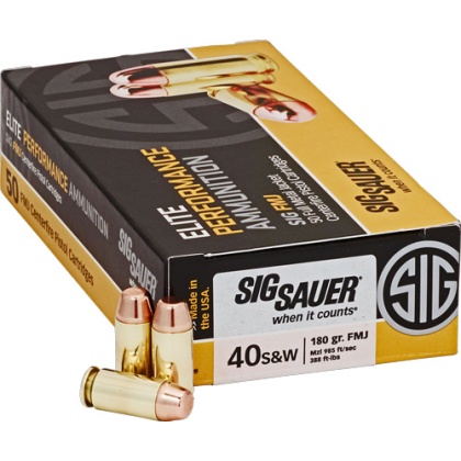 SIG 40 SW 180GR FMJ 50RD 10BX/CS*