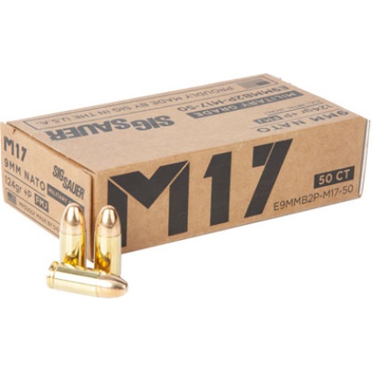 SIG M17 9MM LUGER +P 124GR FMJ 50RD 10BX/CS