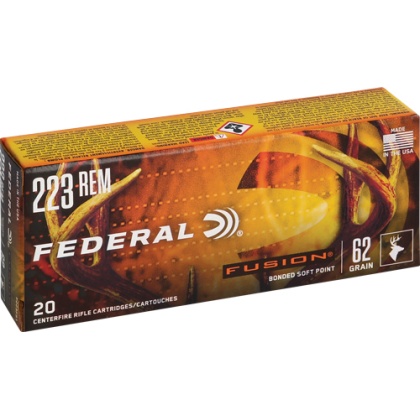 FEDERAL FUSION 223 REM 62GR FUSION 20RD 10BX/CS