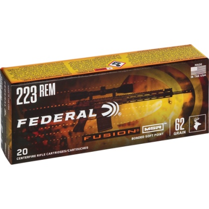 FEDERAL FUSION 223 REM 62GR FUSION MSR 20RD 10BX/CS