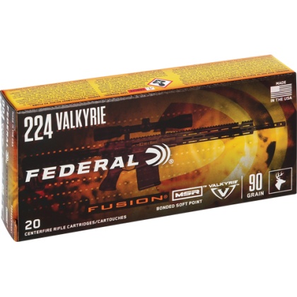 FEDERAL FUSION 224 VALKYRIE 90GR FUSION 20RD 10BX/CS