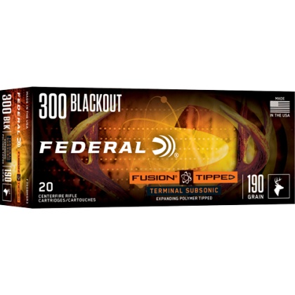 FEDERAL FUSION 300 AAC 190GR SUBSONIC FUSION 20RD 10BX/CS