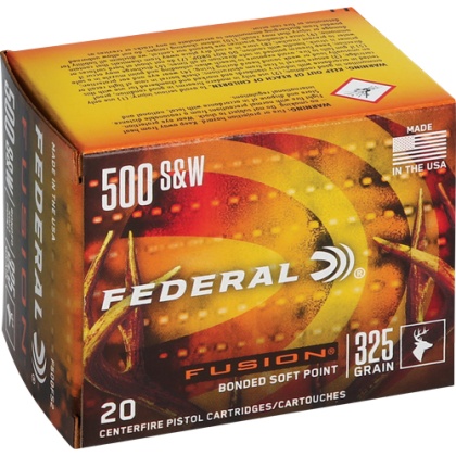 FEDERAL FUSION 500 SW MAG 325GR FUSION 20RD 10BX/CS