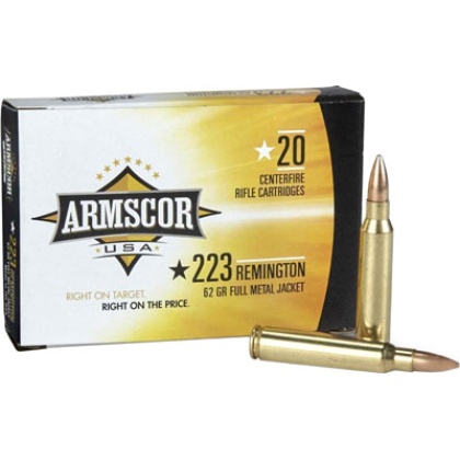 ARMSCOR 223 REM 62GR FMJ 20RD 50BX/CS