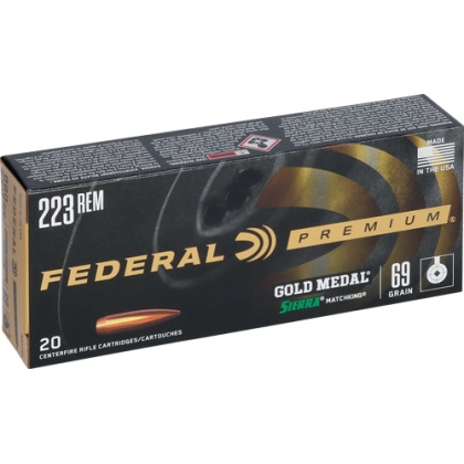 FEDERAL GOLD MEDAL 223 REM 69GR MATCHKING 20RD 10BX/CS