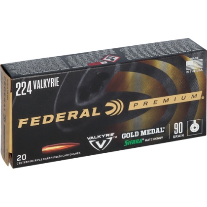 FEDERAL PREMIUM 224 VALKYRIE 90GR MATCHKING 20RD 10BX/CS