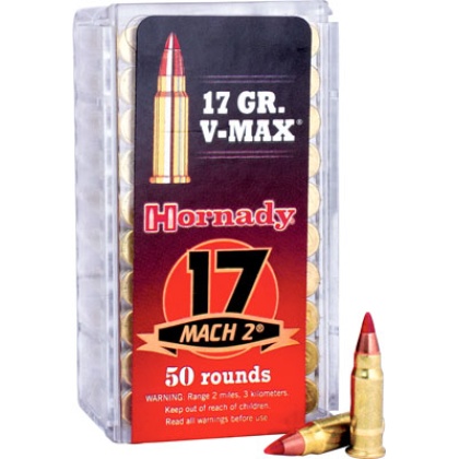 HORNADY 17 MACH2 17GR V-MAX 50RD 100BX/CS