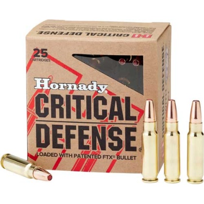 HORNADY CRITICAL DEFENSE 5.7X28 40GR FTX 25RD 10BX/CS