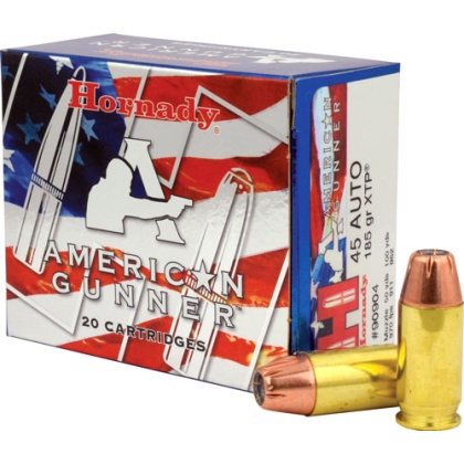 HORNADY AMERICAN GUNNER 45 ACP 185GR XTP 20RD 10BX/CS