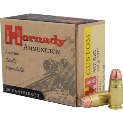 HORNADY 357 SIG 147GR XTP 20RD 10BX/CS