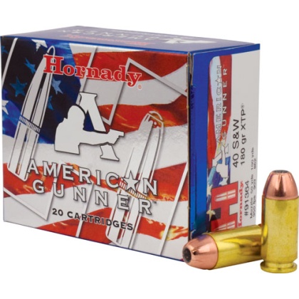 HORNADY AMERICAN GUNNER 40 SW 180GR XTP 20RD 10BX/CS