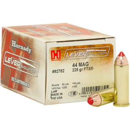 HORNADY LEVEREVOLUTION 44 REM MAG 225GR FTX 20RD 10BX/CS