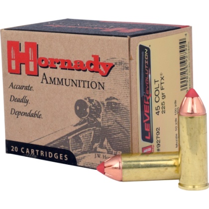 HORNADY LEVEREVOLUTION 45 LC 225GR FTX 20RD 10BX/CS