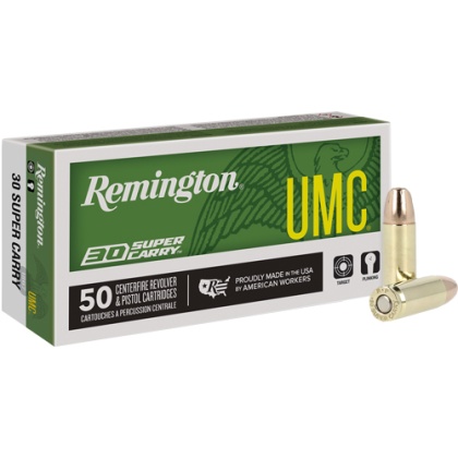 REMINGTON UMC 30 SUPER CARRY 100GR FMJ 50RD 20BX/CS