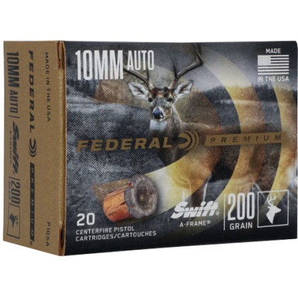 FEDERAL 10MM 200GR A-FRAME JHP 20RD 10BX/CS