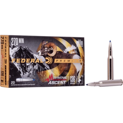 FEDERAL 270 WIN 136GR TERMINAL ASCENT 20RD 10BX/CS