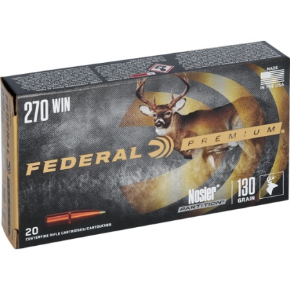 FEDERAL PREMIUM 270 WIN 130GR PARTITION 20RD 10BX/CS <