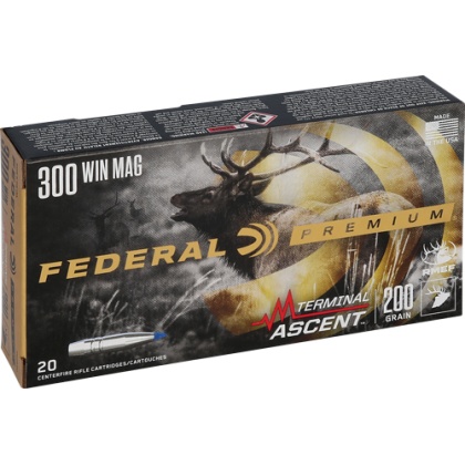 FEDERAL 300 WIN MAG 200GR TERMINAL ASCENT 20RD 10BX/CS