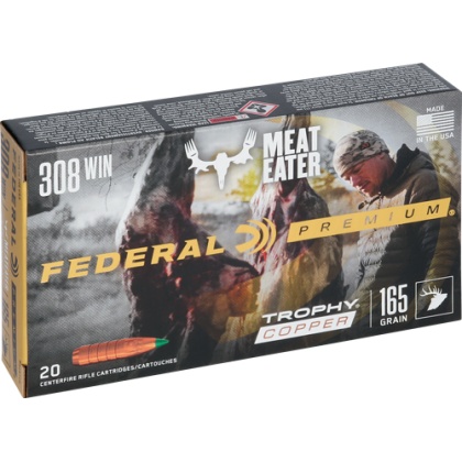 FEDERAL PREMIUM 308 WIN 165GR TROPHY COPPER 20RD 10BX/CS