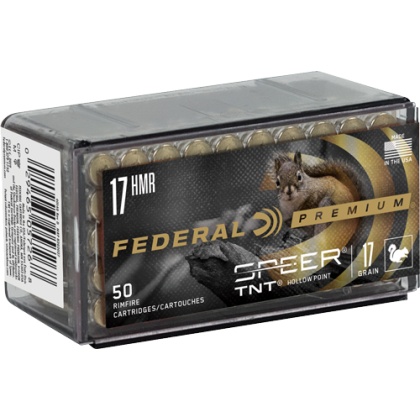 FEDERAL 17HMR 17GR SPEER TNT 2530FPS 50RD 60BX/CS