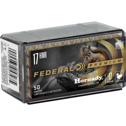 FEDERAL 17HMR 17GR V-MAX 2530FPS 50RD 60BX/CS