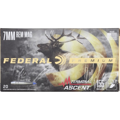 FEDERAL 7MM REM MAG 155GR TERMINAL ASCENT 20RD 10BX/CS