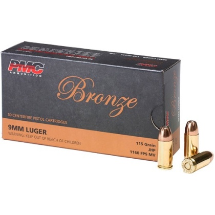 PMC 9MM LUGER 115GR JHP 50RD 20BX/CS