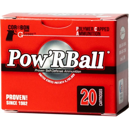 GLASER 32 ACP 55GR POW\'RBALL 20RD 25BX/CS