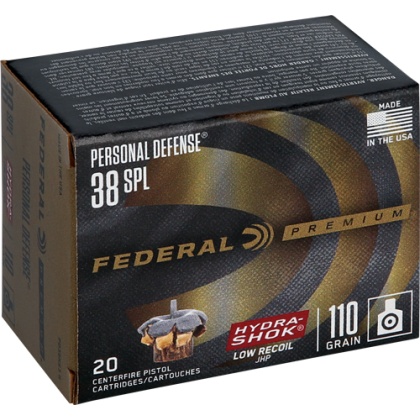 FEDERAL 38 SPECIAL 110GR HYDRA-SHOK JHP 20RD 10BX/CS