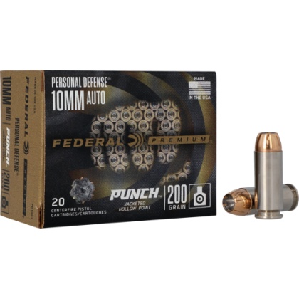 FEDERAL PUNCH 10MM 200GR JHP 20RD 10BX/CS