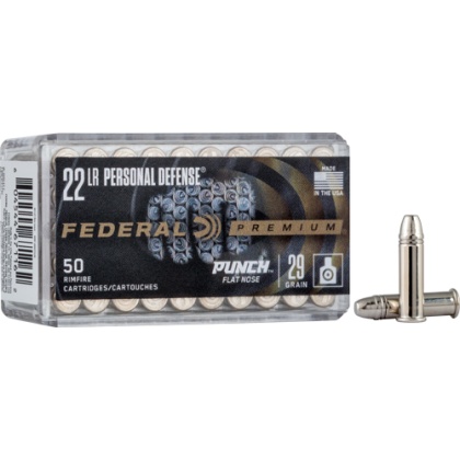 FEDERAL PUNCH 22LR 29GR FLAT NOSE 50RD 100BX/CS